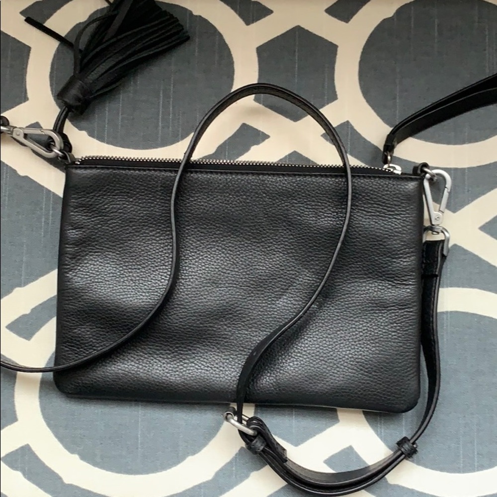 J-Jill leather convertible clutch / shoulder purse